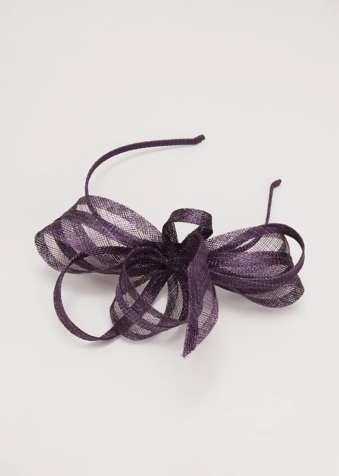 Twist Bow Headband Purple Women Phase Eight Fascinators and Hats