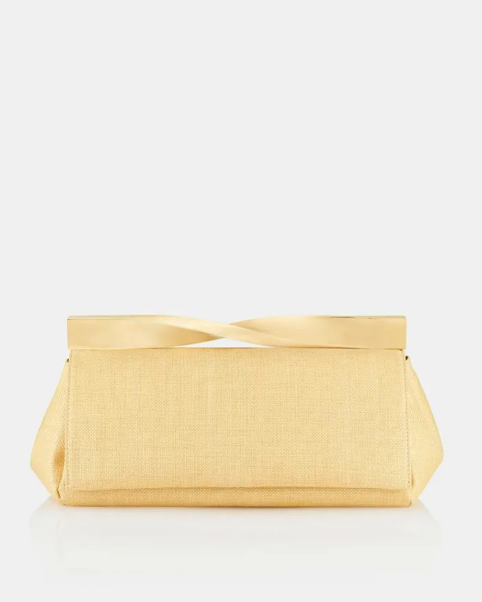 Twist Clutch Beige Women Aquazzura Shoulder Bags