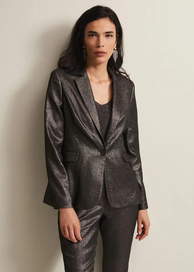 Ulrica Shimmer Blazer Metallic Women Phase Eight Jackets