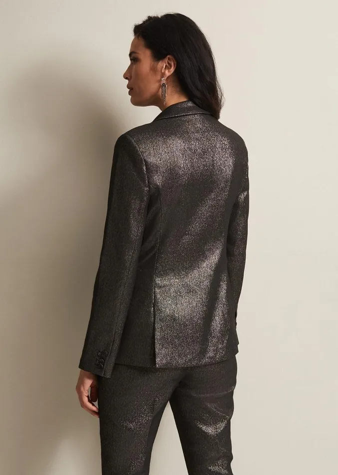 Ulrica Shimmer Blazer Metallic Women Phase Eight Jackets