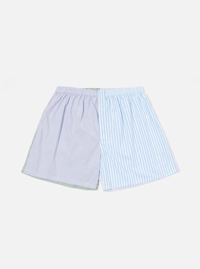 Underwear Men Universal Works Universal Works Boxer Short In Blue Classic Mix