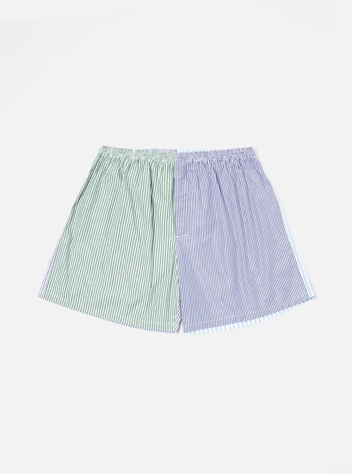 Underwear Men Universal Works Universal Works Boxer Short In Blue Classic Mix