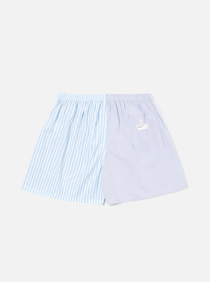 Underwear Men Universal Works Universal Works Boxer Short In Blue Classic Mix