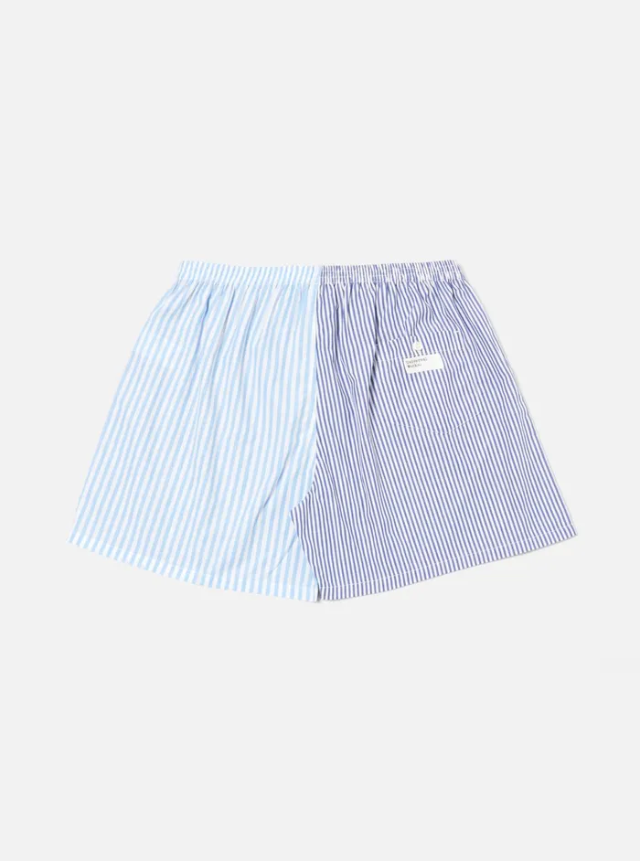 Underwear Men Universal Works Universal Works Boxer Short In Blue Classic Mix