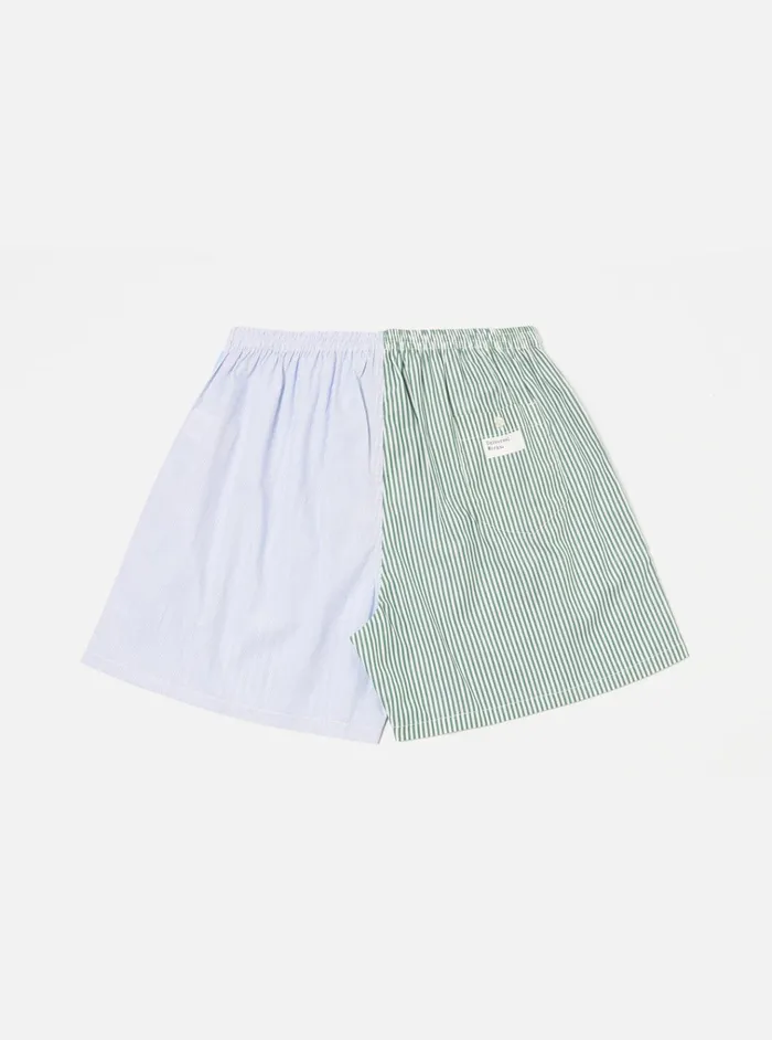 Underwear Men Universal Works Universal Works Boxer Short In Blue Classic Mix