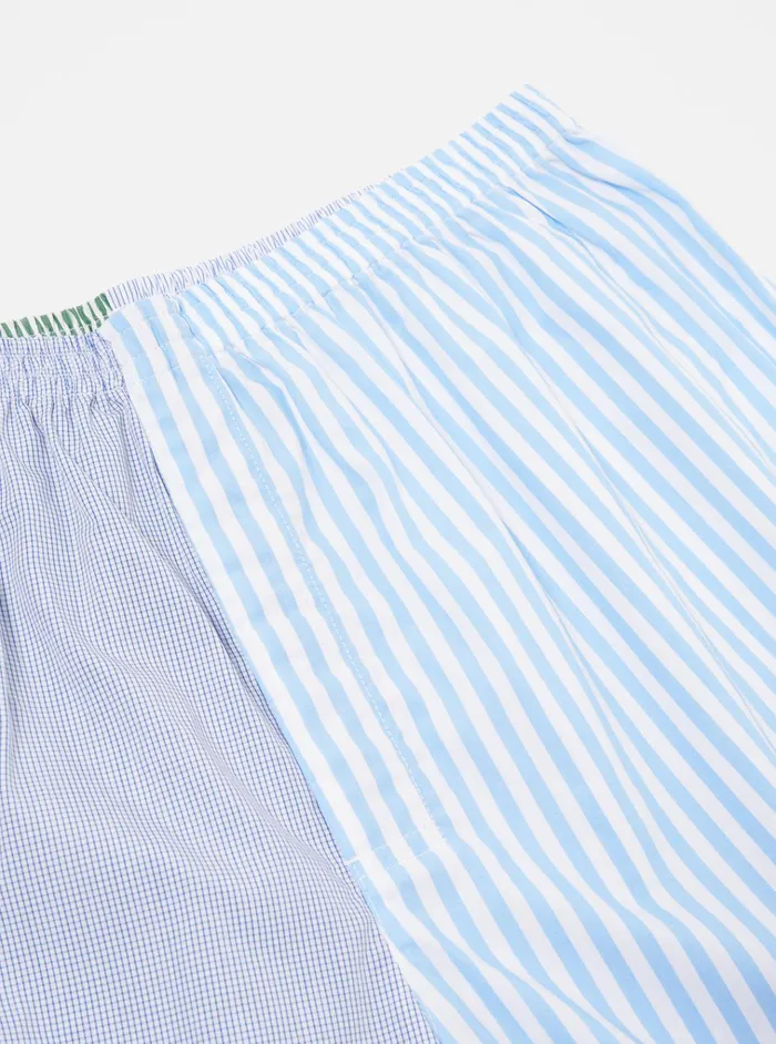 Underwear Men Universal Works Universal Works Boxer Short In Blue Classic Mix