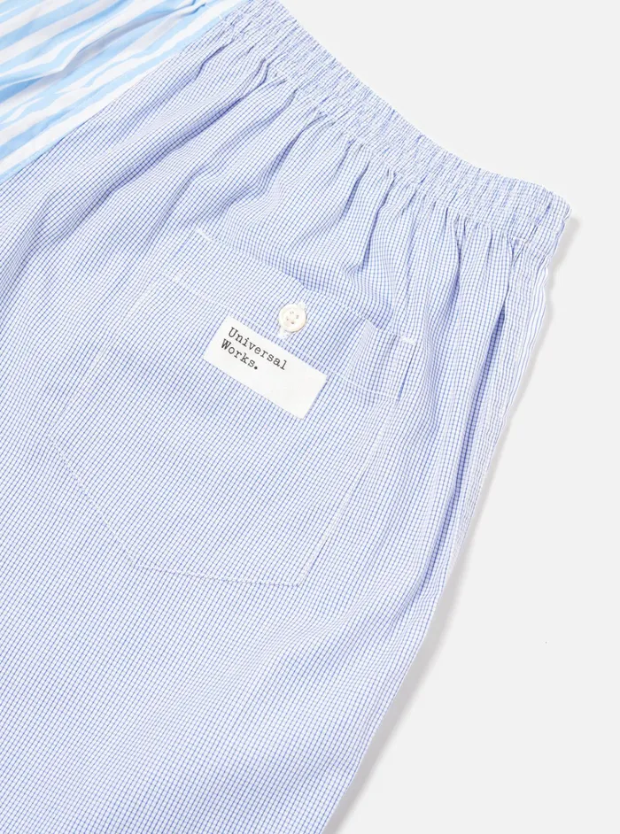 Underwear Men Universal Works Universal Works Boxer Short In Blue Classic Mix