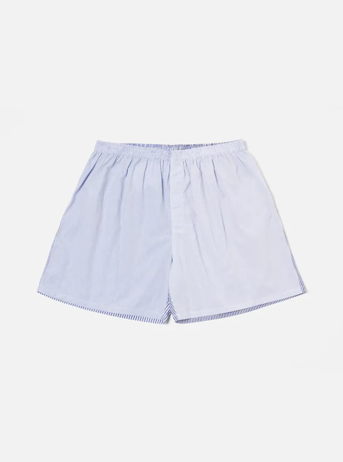Underwear Men Universal Works Universal Works Boxer Short In Blue Classic Mix