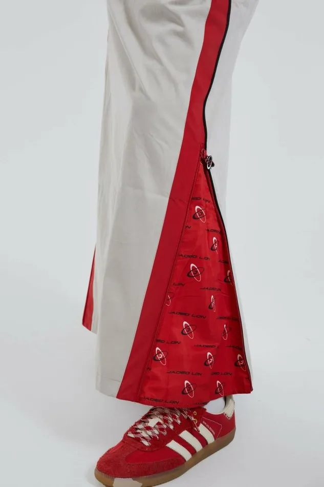 Uptown Windbreaker Maxi Skirt White Women Jaded London Skirts