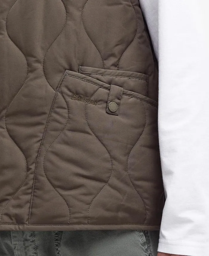 Utility Liddesdale Gilet Honey Gold Men Barbour Gilets and Liners