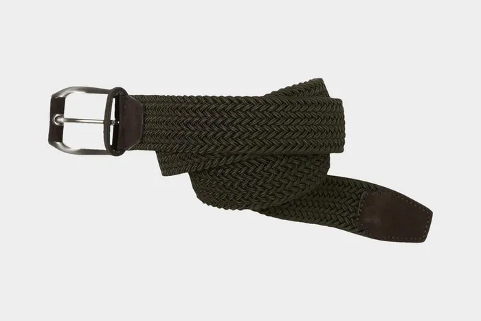 Van Laack Accessories Men Braided Belt Green