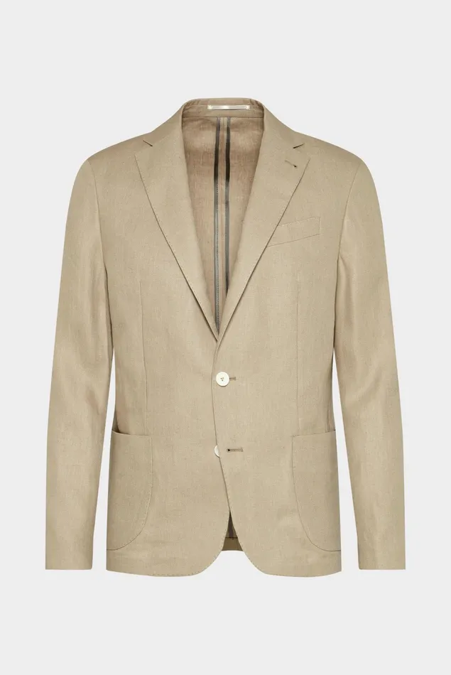 Van Laack Blazers Men Textured Linen Jacket Beige Van Laack Blazers Men Textured Linen Jacket Beige