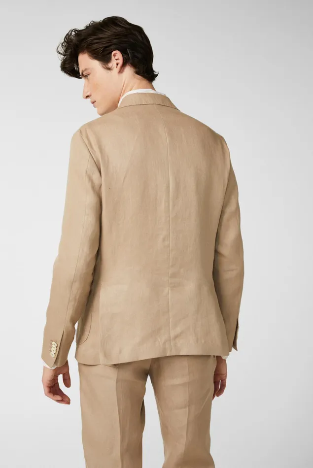 Van Laack Blazers Men Textured Linen Jacket Beige Van Laack Blazers Men Textured Linen Jacket Beige