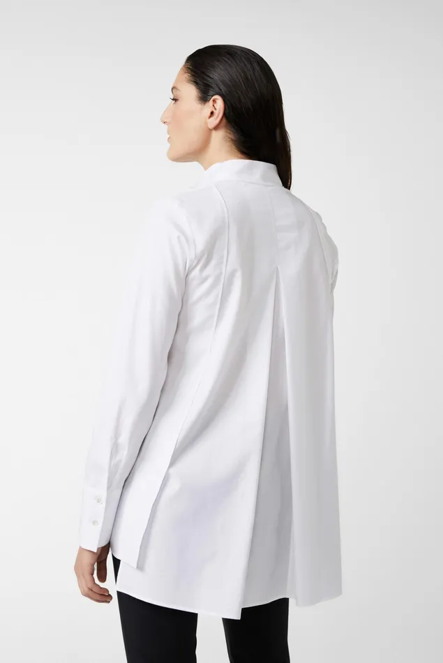 Van Laack Business Blouses Women Cup Collar Blouse White