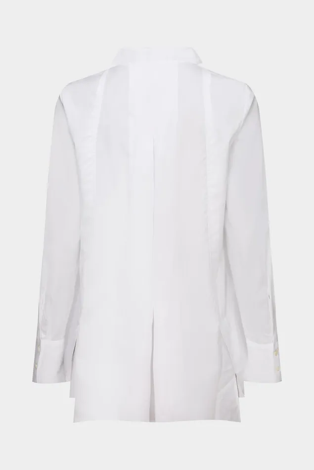 Van Laack Business Blouses Women Cup Collar Blouse White