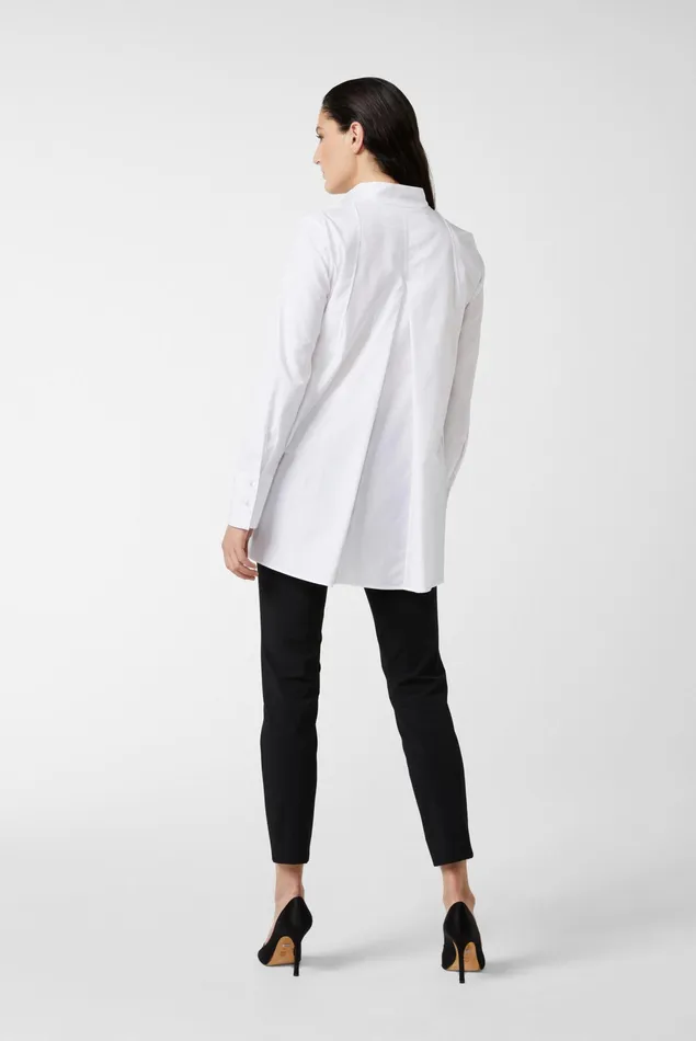 Van Laack Business Blouses Women Cup Collar Blouse White