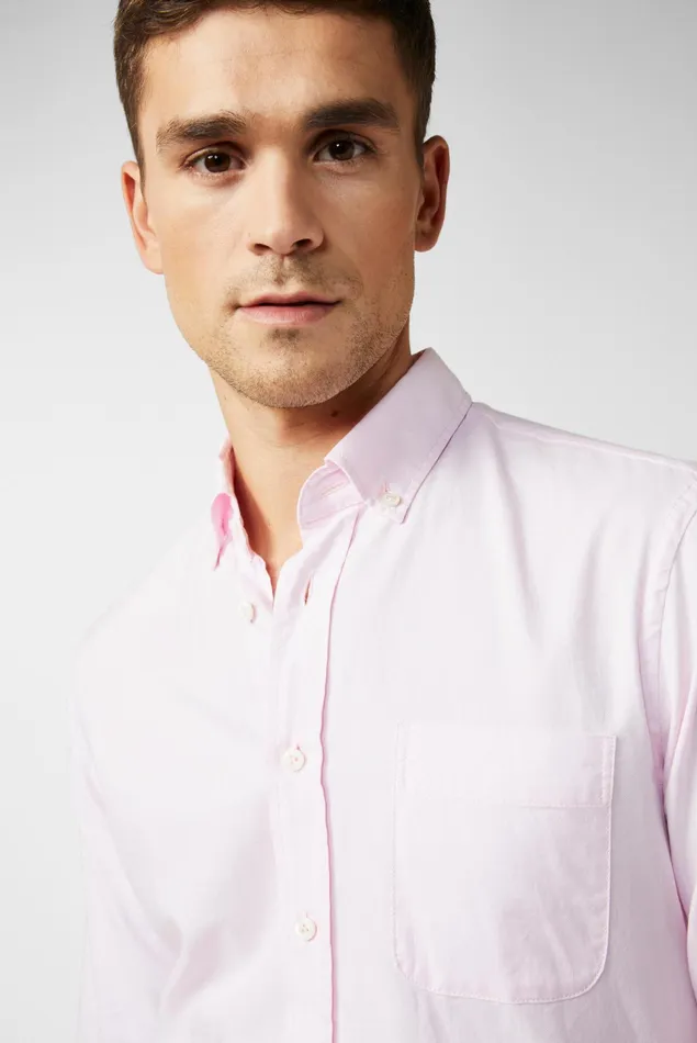 Van Laack Casual Shirts Men Buttondown Oxford Hem In A Soft Wash Pink Van Laack Casual Shirts Men Buttondown Oxford Hem In A Soft Wash Pink