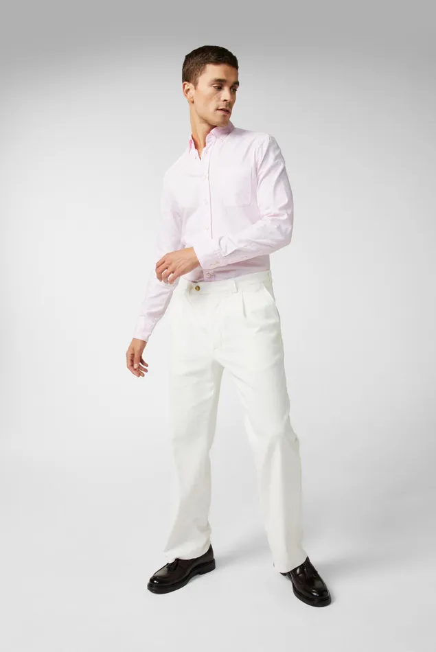 Van Laack Casual Shirts Men Buttondown Oxford Hem In A Soft Wash Pink Van Laack Casual Shirts Men Buttondown Oxford Hem In A Soft Wash Pink