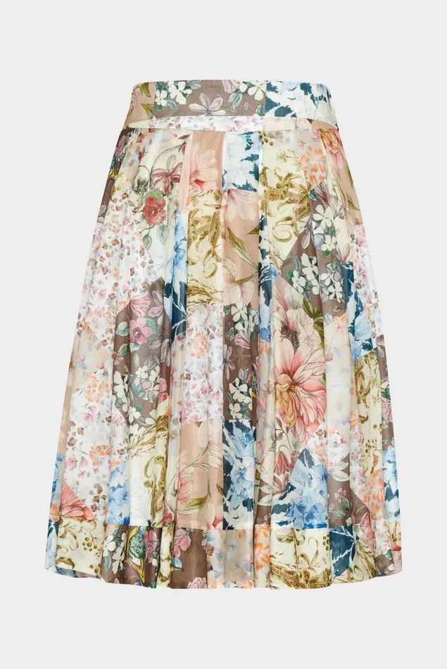 Van Laack Dresses and Skirts Women Cotton Voile Mini Skirt With Cut Flower Print Van Laack Dresses and Skirts Women Cotton Voile Mini Skirt With Cut Flower Print