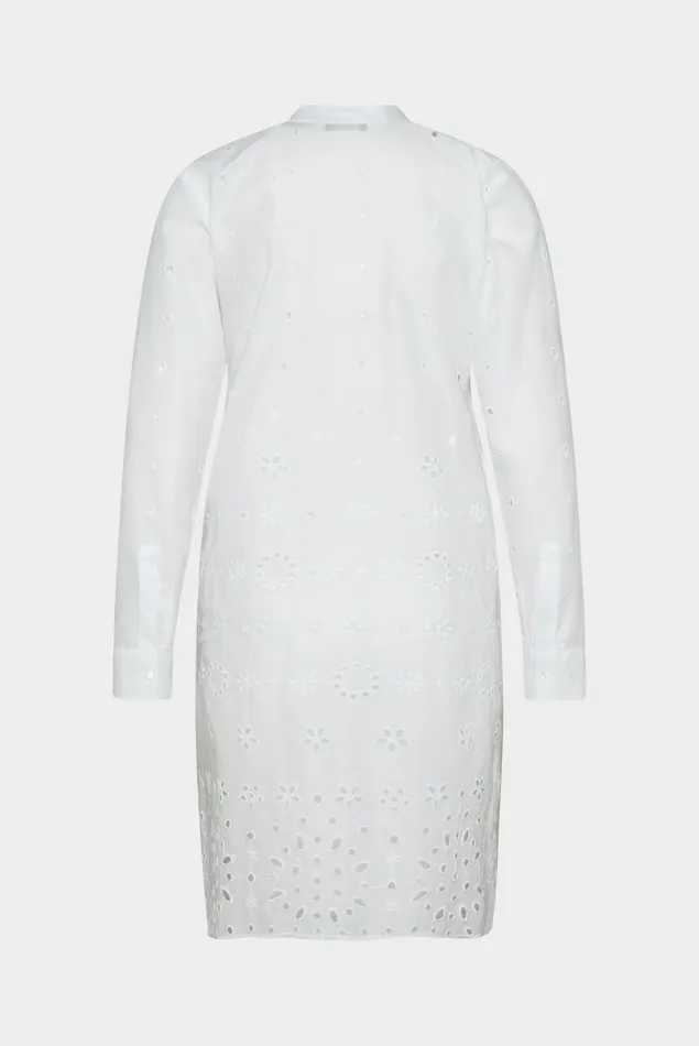 Van Laack Dresses and Skirts Women Kneelength Cotton Slipon Dress With A Standup Collar And Lace Trims White Van Laack Dresses and Skirts Women Kneelength Cotton Slipon Dress With A Standup Collar And Lace Trims White