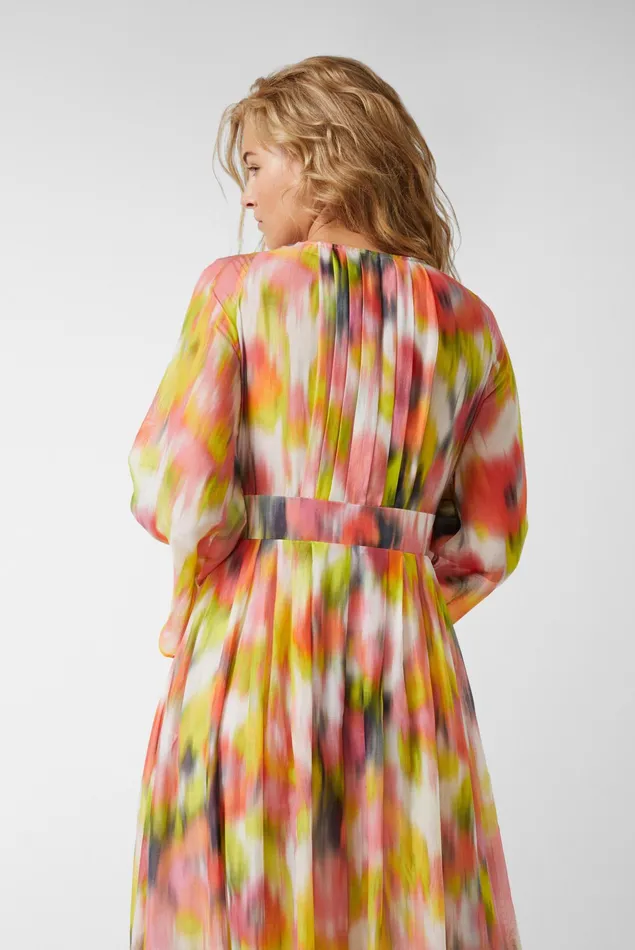 Van Laack Dresses and Skirts Women Silk Voile Blend Floral Print Maxi Slipon Dress