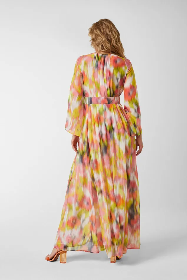 Van Laack Dresses and Skirts Women Silk Voile Blend Floral Print Maxi Slipon Dress