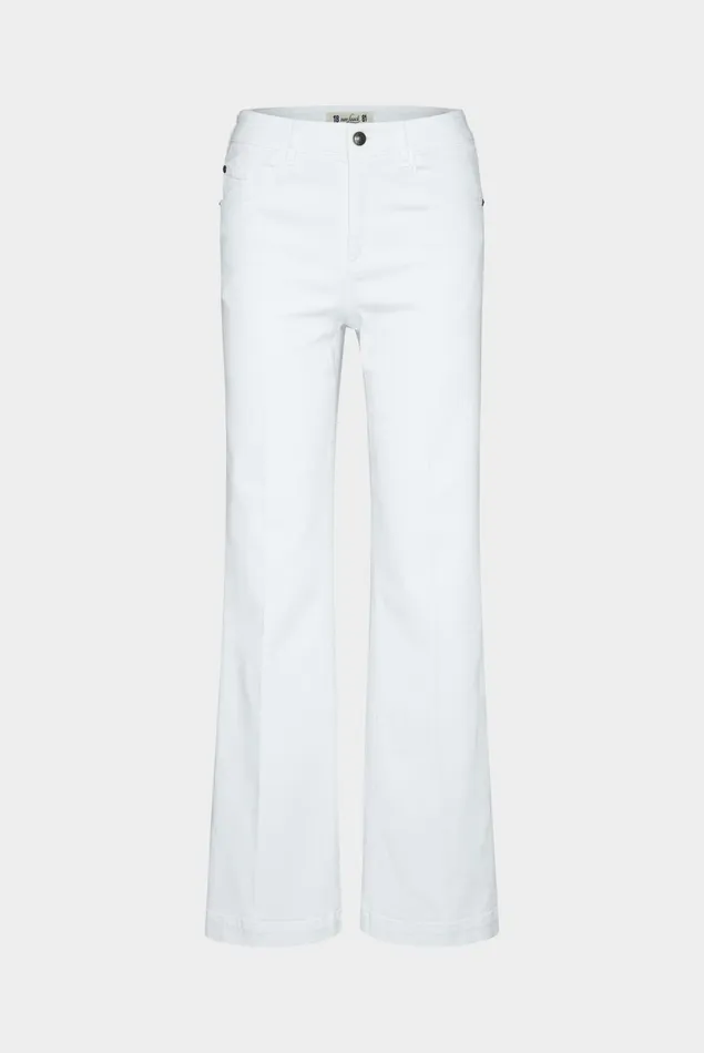 Van Laack Jeans and Pants Women Cotton Stretch Jeans With High Waist And Flared Leg White Van Laack Jeans and Pants Women Cotton Stretch Jeans With High Waist And Flared Leg White
