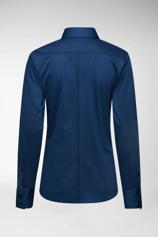 Van Laack Jersey Blouses Women Fitted Jersey Shirt Made Of Swiss Cotton