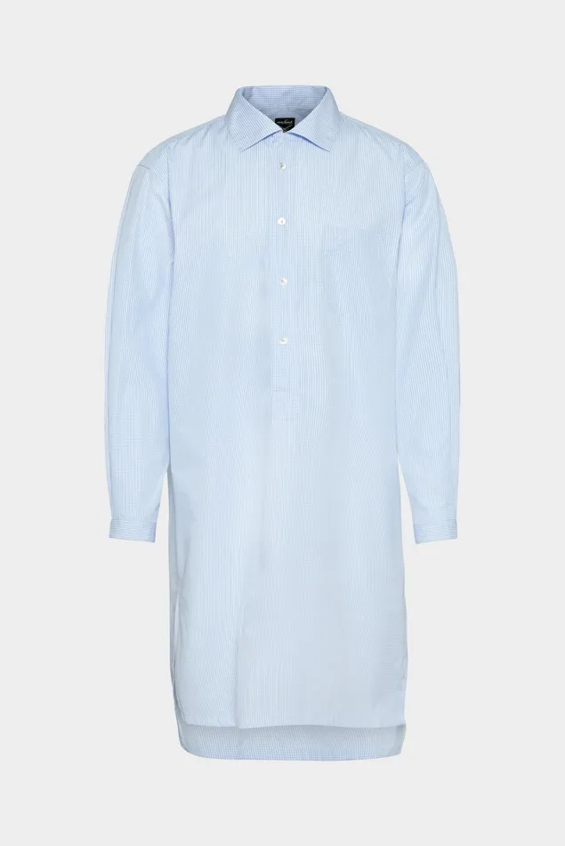 Van Laack Pyjamas Men Small Gingham Checked Poplin Nightgown Van Laack Pyjamas Men Small Gingham Checked Poplin Nightgown