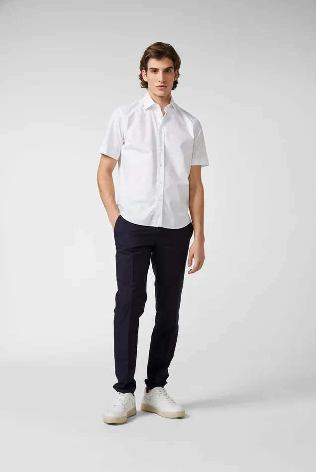 Van Laack Short Sleeve Shirts Men Light Cotton Shirt With Stretch Shirt Sleeves Wihte Van Laack Short Sleeve Shirts Men Light Cotton Shirt With Stretch Shirt Sleeves Wihte