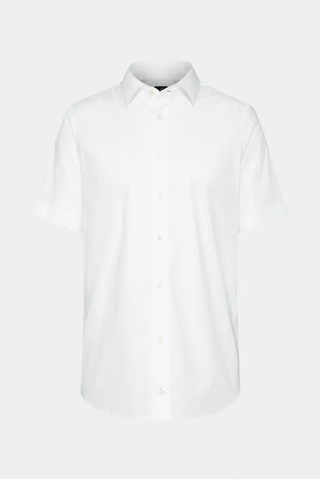 Van Laack Short Sleeve Shirts Men Light Cotton Shirt With Stretch Shirt Sleeves Wihte Van Laack Short Sleeve Shirts Men Light Cotton Shirt With Stretch Shirt Sleeves Wihte