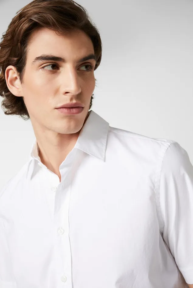 Van Laack Short Sleeve Shirts Men Light Cotton Shirt With Stretch Shirt Sleeves Wihte Van Laack Short Sleeve Shirts Men Light Cotton Shirt With Stretch Shirt Sleeves Wihte