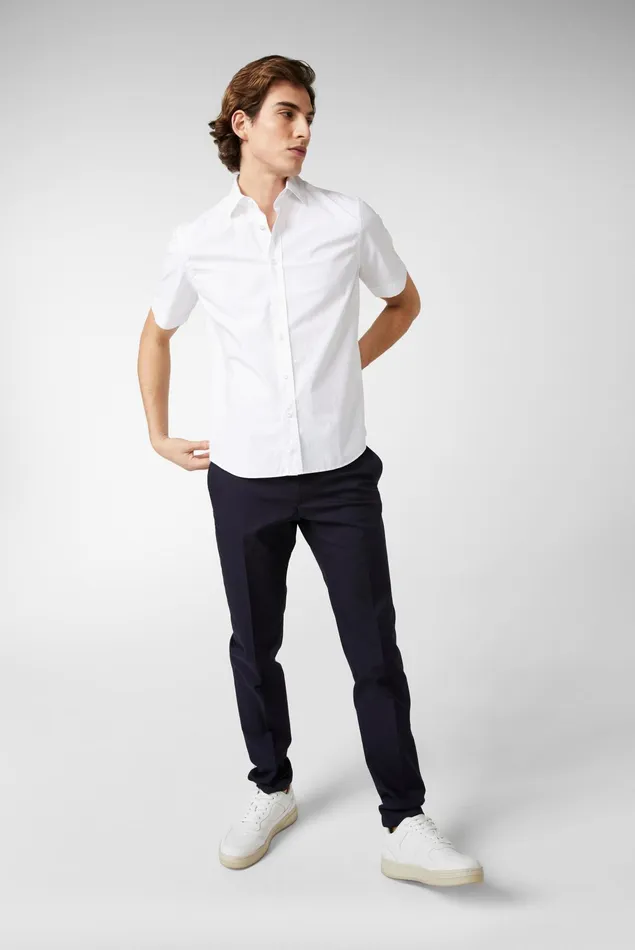Van Laack Short Sleeve Shirts Men Light Cotton Shirt With Stretch Shirt Sleeves Wihte Van Laack Short Sleeve Shirts Men Light Cotton Shirt With Stretch Shirt Sleeves Wihte