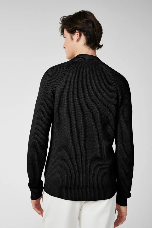 Van Laack Sweaters and Cardigans Men Cardigan Made Of Mercerized Cotton And Linen With A 2way Zip Blue Van Laack Sweaters and Cardigans Men Cardigan Made Of Mercerized Cotton And Linen With A 2way Zip Blue