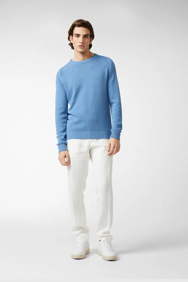 Van Laack Sweaters and Cardigans Men Crewneck Cotton Sweater