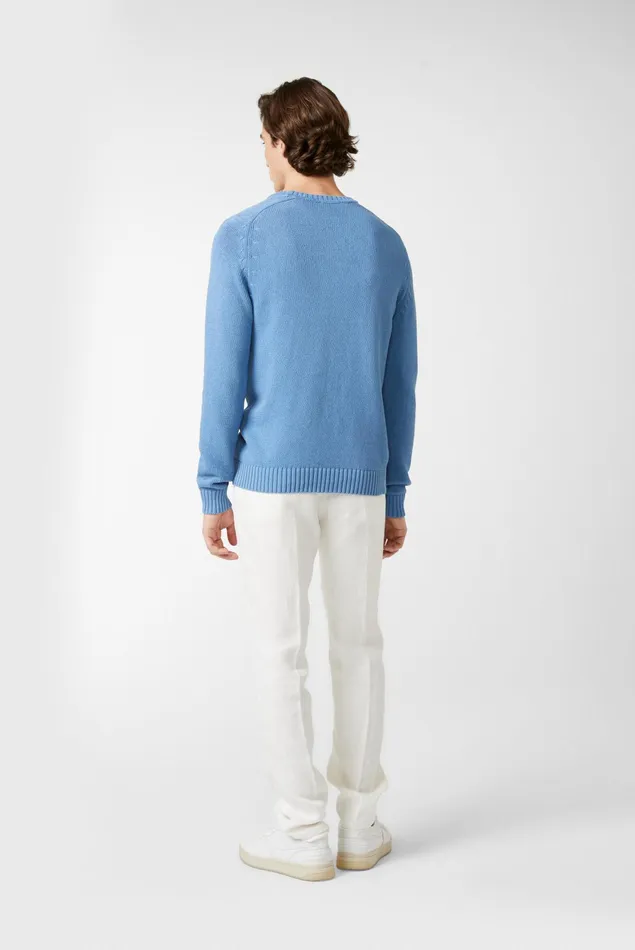 Van Laack Sweaters and Cardigans Men Crewneck Cotton Sweater