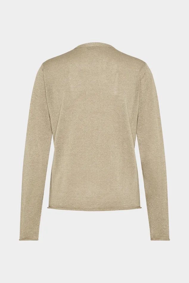 Van Laack Sweaters and Cardigans Women Vneck Sweater In Mercerized Cottonlinenlurex Blend Beige034034 Van Laack Sweaters and Cardigans Women Vneck Sweater In Mercerized Cottonlinenlurex Blend Beige034034