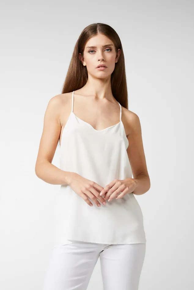 Van Laack Tops and TShirts Women Plain Viscose Top White