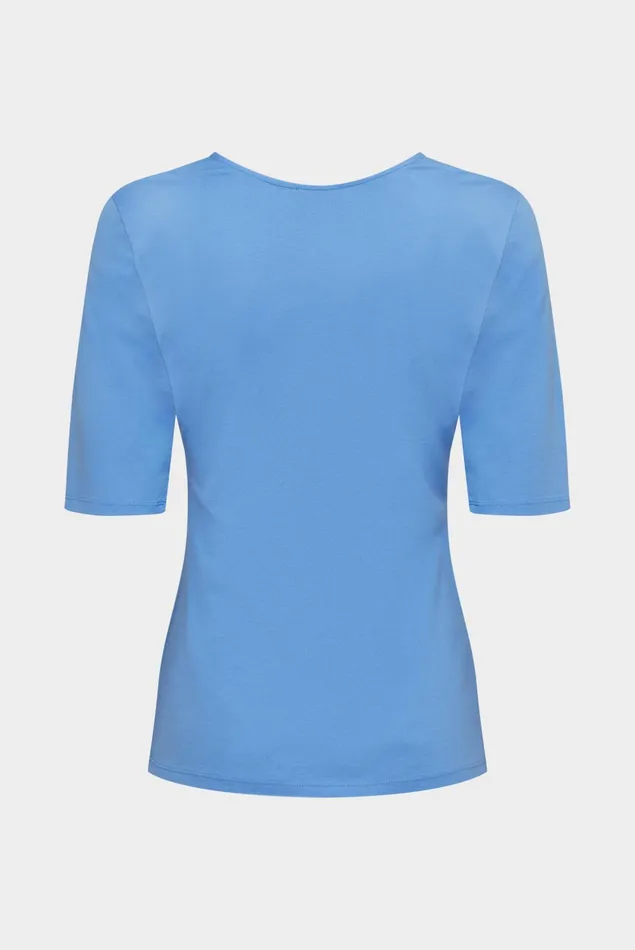 Van Laack Tops and TShirts Women Urban Jersey Wide Neck TShirt Blue