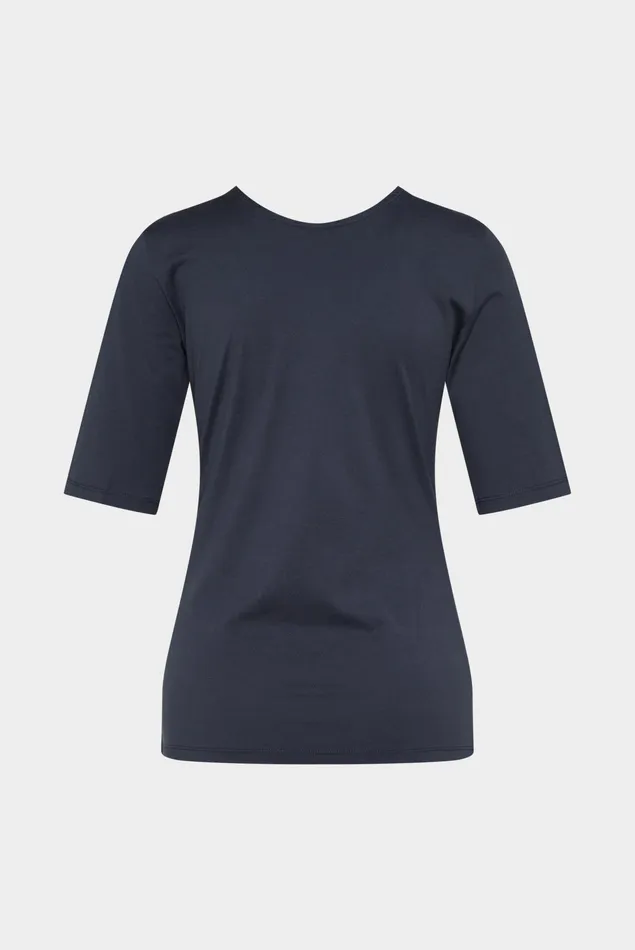 Van Laack Tops and TShirts Women Urban Jersey Wide Neck TShirt Blue