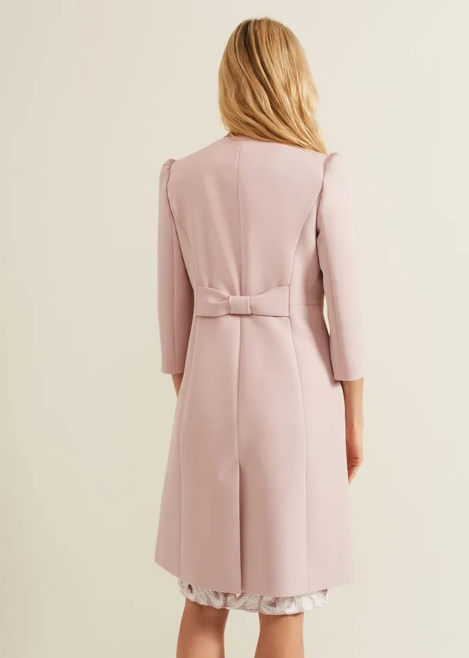 Venita Bow Long Jacket Antique Rose Women Phase Eight Jackets