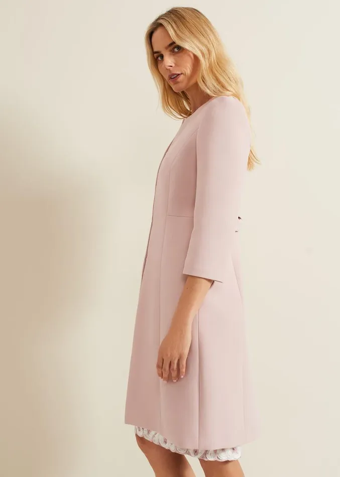 Venita Bow Long Jacket Antique Rose Women Phase Eight Jackets