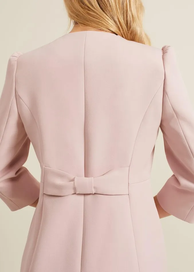 Venita Bow Long Jacket Antique Rose Women Phase Eight Jackets