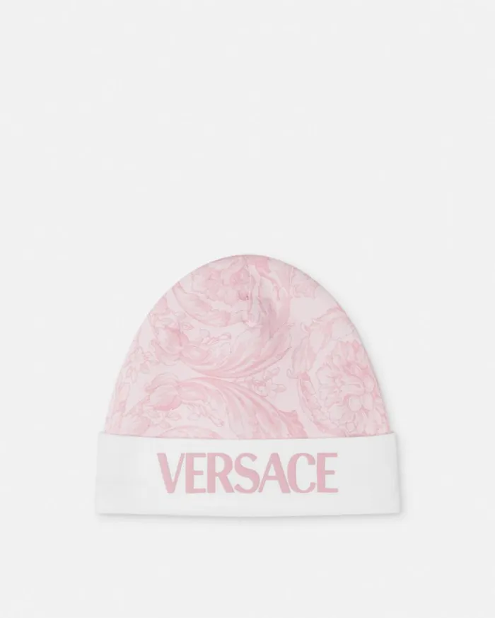 Versace Accessories Barocco Baby Cap Pinkprint 8211 Children