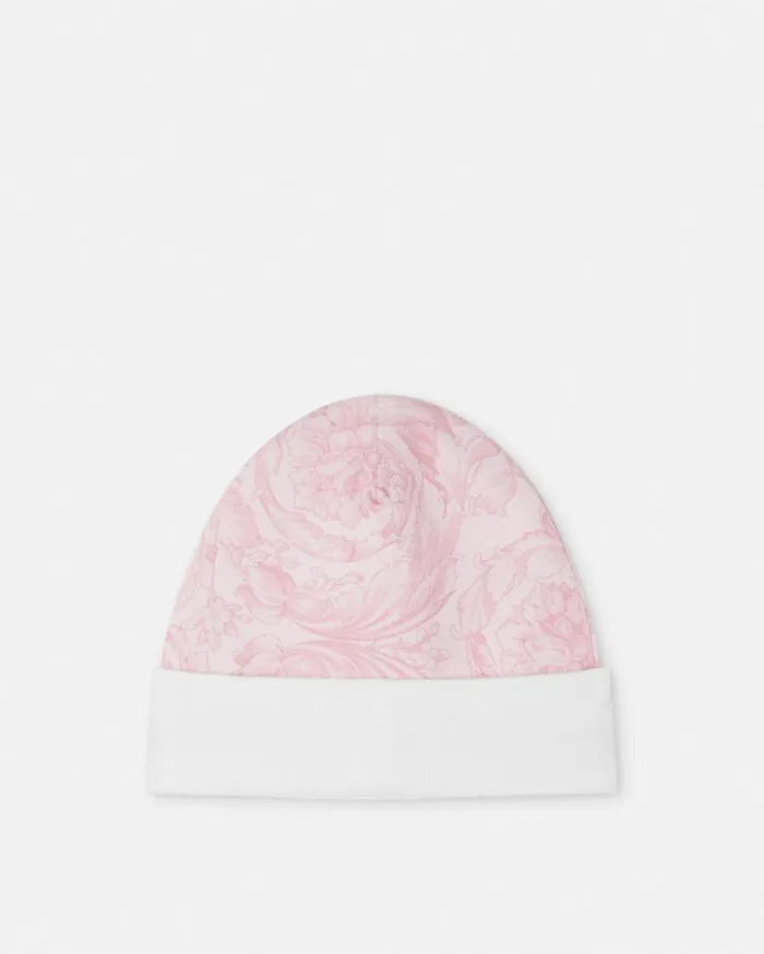 Versace Accessories Barocco Baby Cap Pinkprint 8211 Children