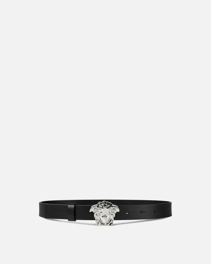 Versace Accessories La Medusa Kids Leather Belt 25 Cm Blacksilver 8211 Children