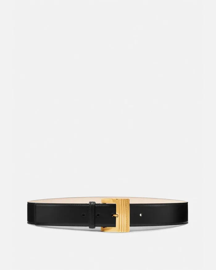 Versace Belts Greca Leather Belt 4 Cm Blackgold 8211 Women