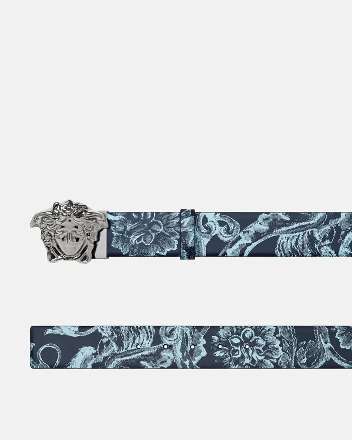 Versace Belts La Medusa Barocco Stencil Belt 4 Cm Blueprint 8211 Men Versace Belts La Medusa Barocco Stencil Belt 4 Cm Blueprint 8211 Men