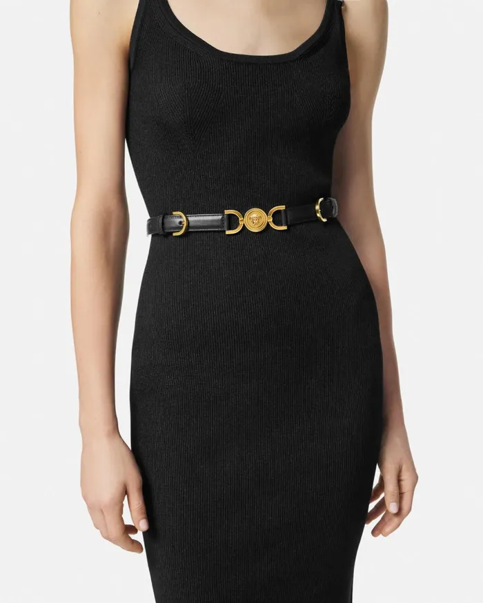 Versace Belts Medusa 03995 Leather Belt 2 Cm Blackgold 8211 Women