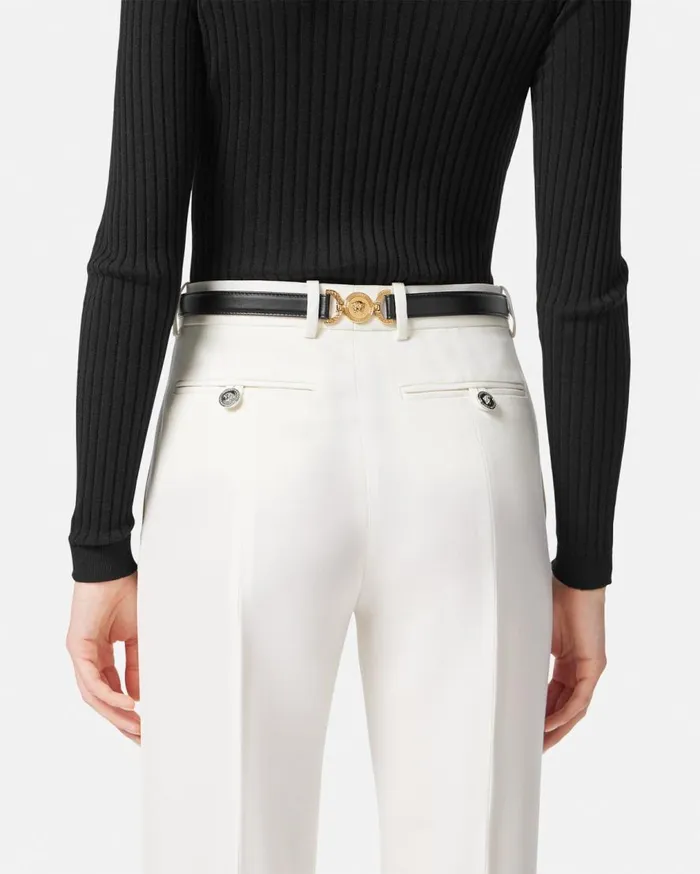 Versace Belts Medusa 03995 Leather Belt 2 Cm Blackgold 8211 Women